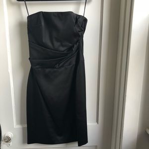 Black strapless dress